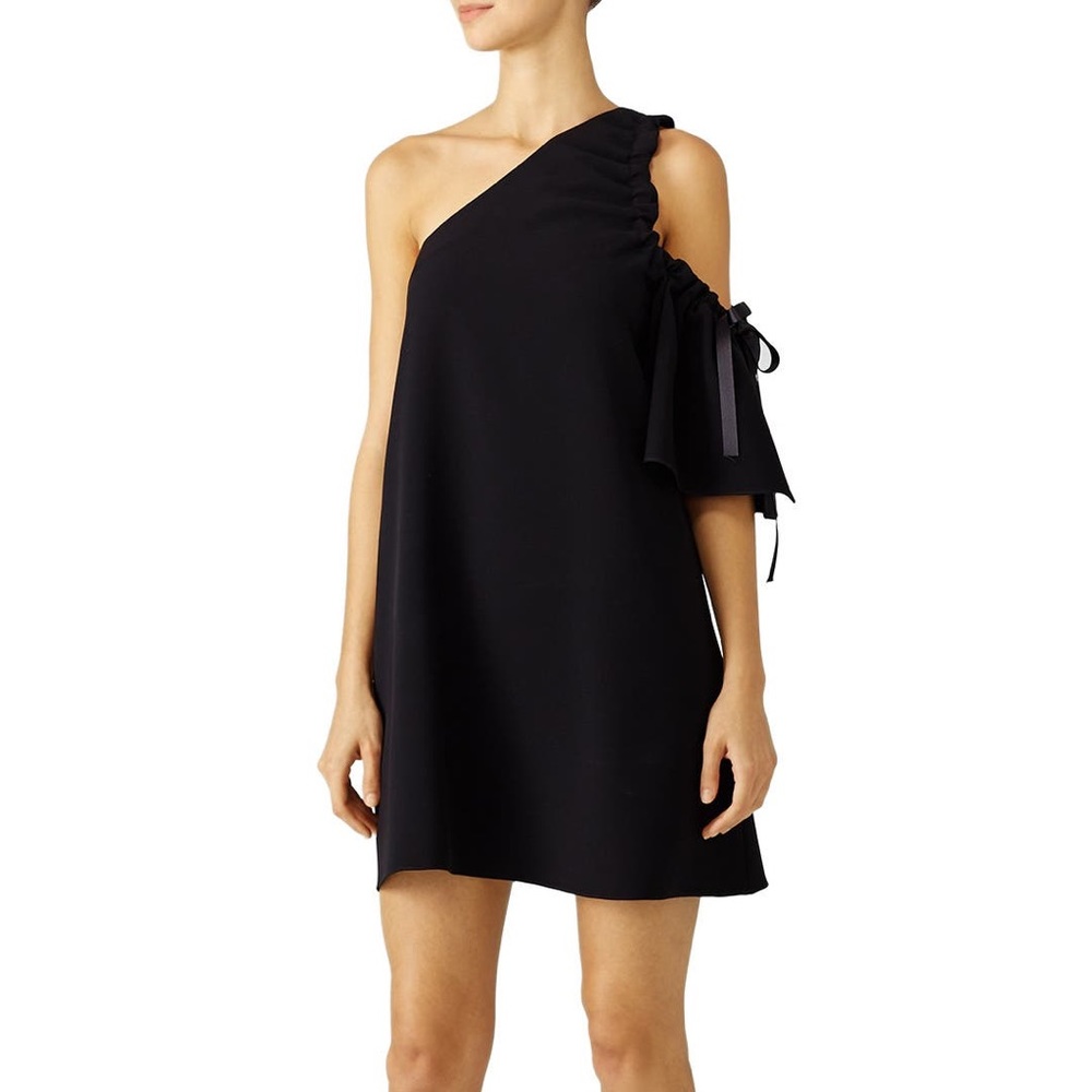 Cinq à Sept Black One-Shoulder Gemini Dress